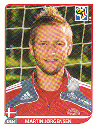 Martin Jorgensen Denmark samolepka Panini World Cup 2010 #366